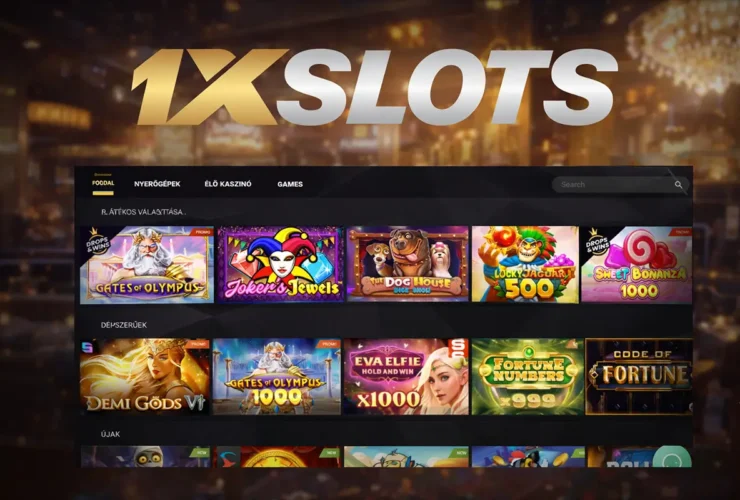 1xSlots online kaszinó felület és játék kínálat bemutatása